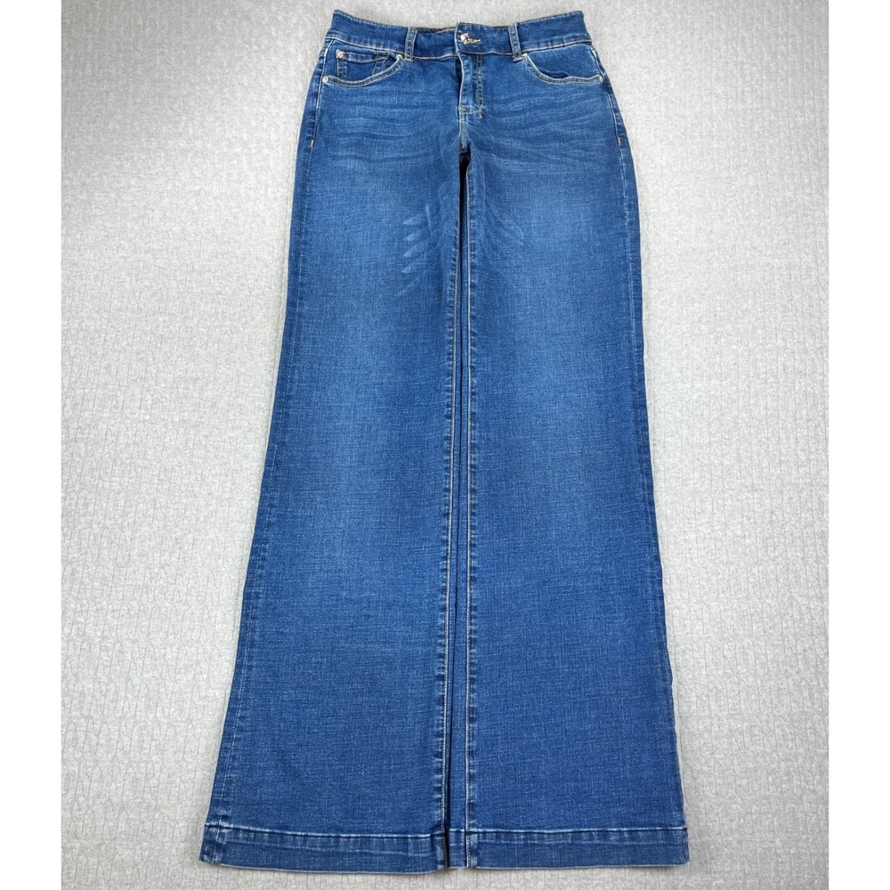 Ranch Dressn Bootcut Wide Leg Jeans Women M/28x35 Blue Mid Rise medium wash